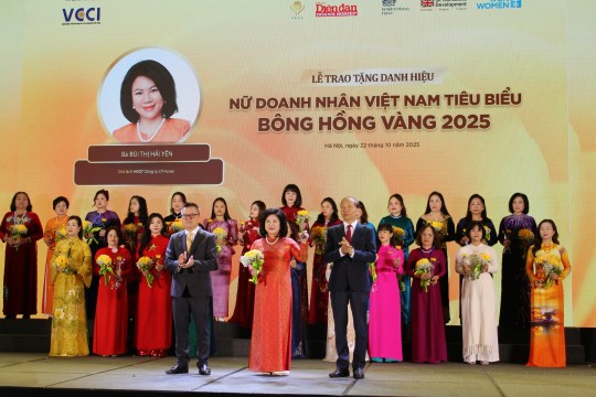 CHỦ TỊCH HANEL BÙI THỊ HẢI YẾN ĐƯỢC VINH DANH NỮ DOANH NHÂN VIỆT NAM TIÊU BIỂU – BÔNG HỒNG VÀNG NĂM 2025